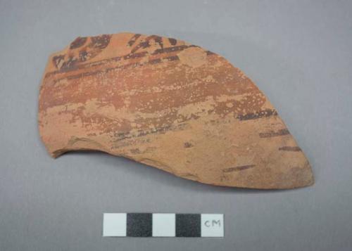 Painted potsherd (polychrome)