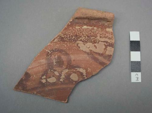 Painted potsherd