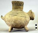 Animal effigy jar, quadruped.