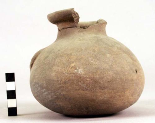 Small earthen jar, ornamented