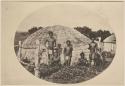 Group in front of hut