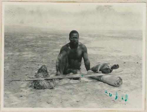 Man travelling with belongings