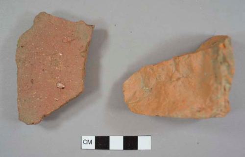 Handmade brick fragment and roof tile fragment