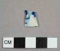 Hand-painted blue-on-white pearlware sherd