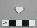 Whiteware rim sherd to a bowl or hollowware vessel