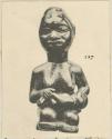 Wooden statuette of woman with baby