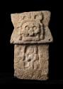Bottom half of  house form, rhyolite. Maya elite household monument