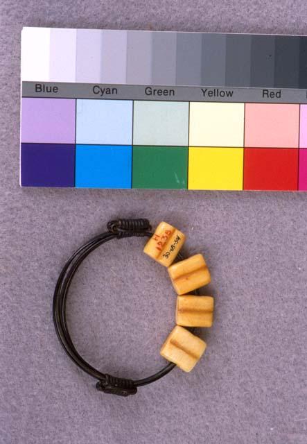 Bracelet, elephant's tail hair and ivory