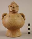 Female effigy incised vessel or figurine? with ring base