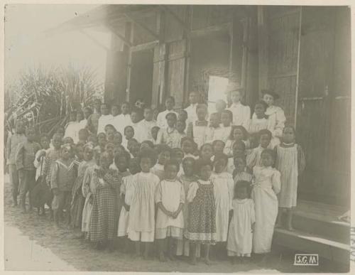 Group of children at the school of the Church of England