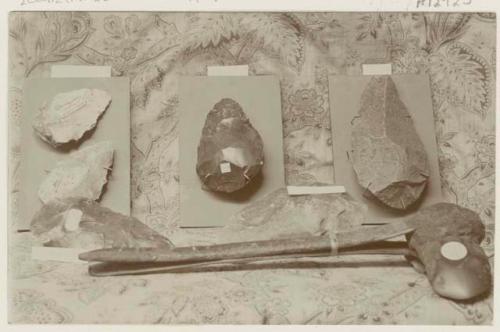 Collection of stone tools