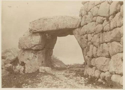 Stone wall with gateway