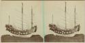 Stereoview of ship model