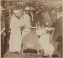 Large group of men at Chinese burial service in Deadwood, South Dakota