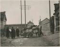 Baggage of expedition leaving headquarters with nine men