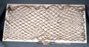 Salmon dip net. Made of woven hemp (Apocynum) fiber fastened to long oval frame