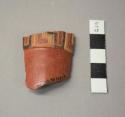 Pucara polychrome pottery trumpet fragment