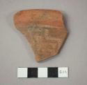 Cusipata white on red painted potsherd