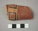Fragment of Pucara polychrome pottery trumpet