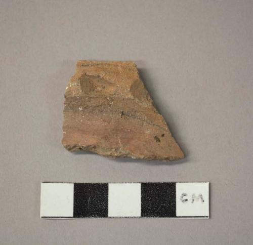 Crudely incised Pucara plain potsherd