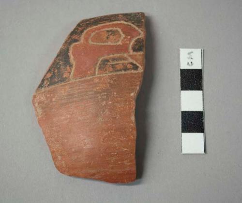 Pucara polychrome bowl rim sherd