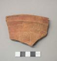 Pucara polychrome potsherd with incised ungulate