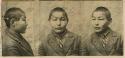 Studio portrait of a man, three views