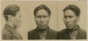 Studio portrait of a man, three views