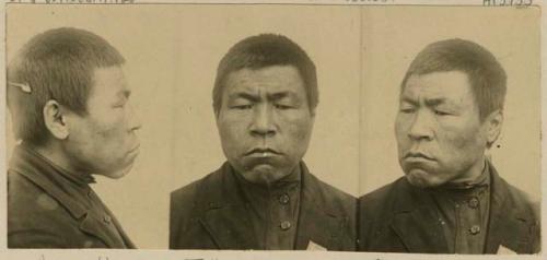 Studio portrait of a man, three views