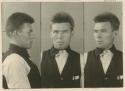 Studio portrait of a man, three views