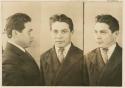 Studio portrait of a man, three views