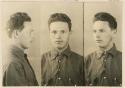 Studio portrait of a man, three views