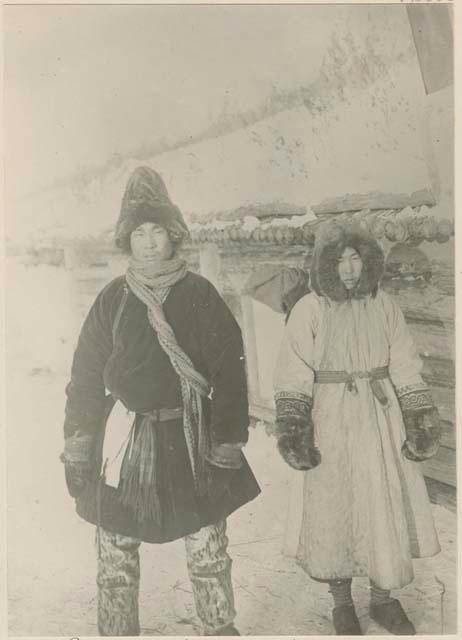 Man and wife in winter clothing