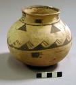 San Bernardo black-on-yellow pottery jar--small