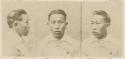 Studio portrait of a man, three views