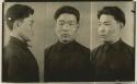 Studio portrait of a man, three views