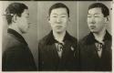 Studio portrait of a man, three views