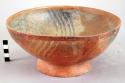 Bowl-shaped vessel with rim at base