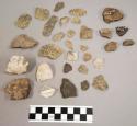 51 pieces stone; 2 pcs quartz labeled n9e1 21; 13 quartz frags; 5 fragments ungl