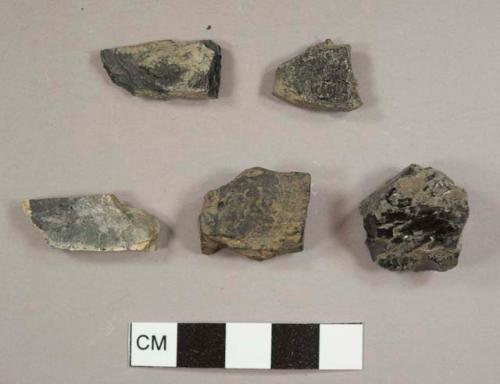 Coal fragments, one anthracite