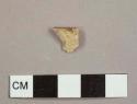 Whieldon ware sherd, possibly a plate rim fragment