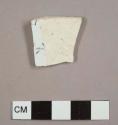 Black transfer printed whiteware sherd