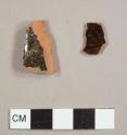 Black lead-glazed red earthenware sherds