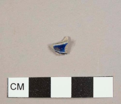 Rhenish stoneware sherd with cobalt blue glaze on one side