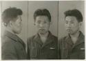 Studio Portrait of a man, three views