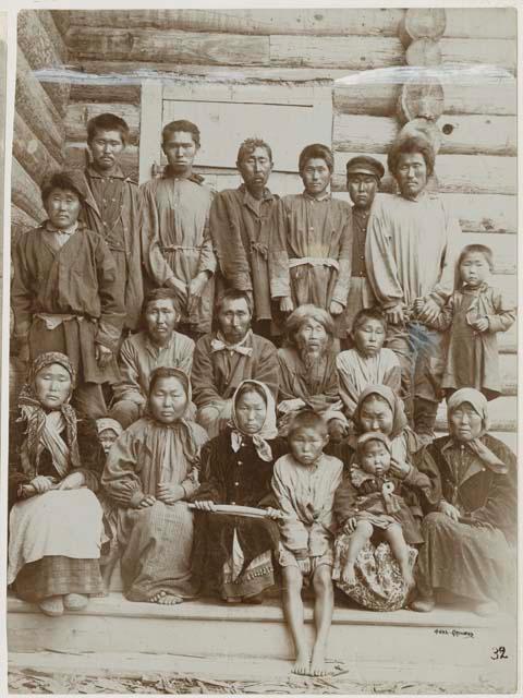 Group in front of a building