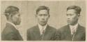 Studio Portrait of a man, three views