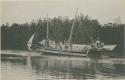 Tagalog sail-boat on river near Naujan Lake