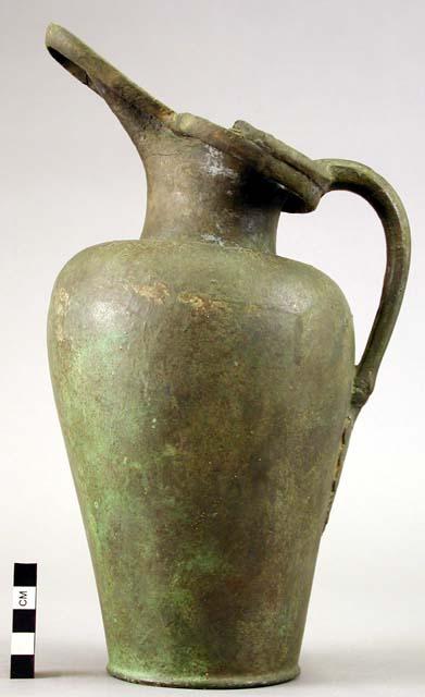 Bronze wine pitcher (oenochoe) - plaster cast