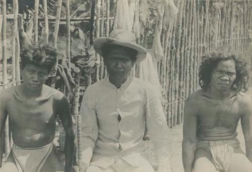 Chief (center), with two other Tagbanua men